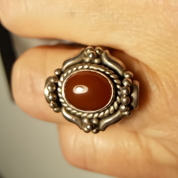 Sterling Silver Carnelian Ring - Picture 3 of 4